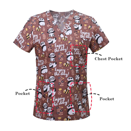 Medrubs Series printed Scrub top
