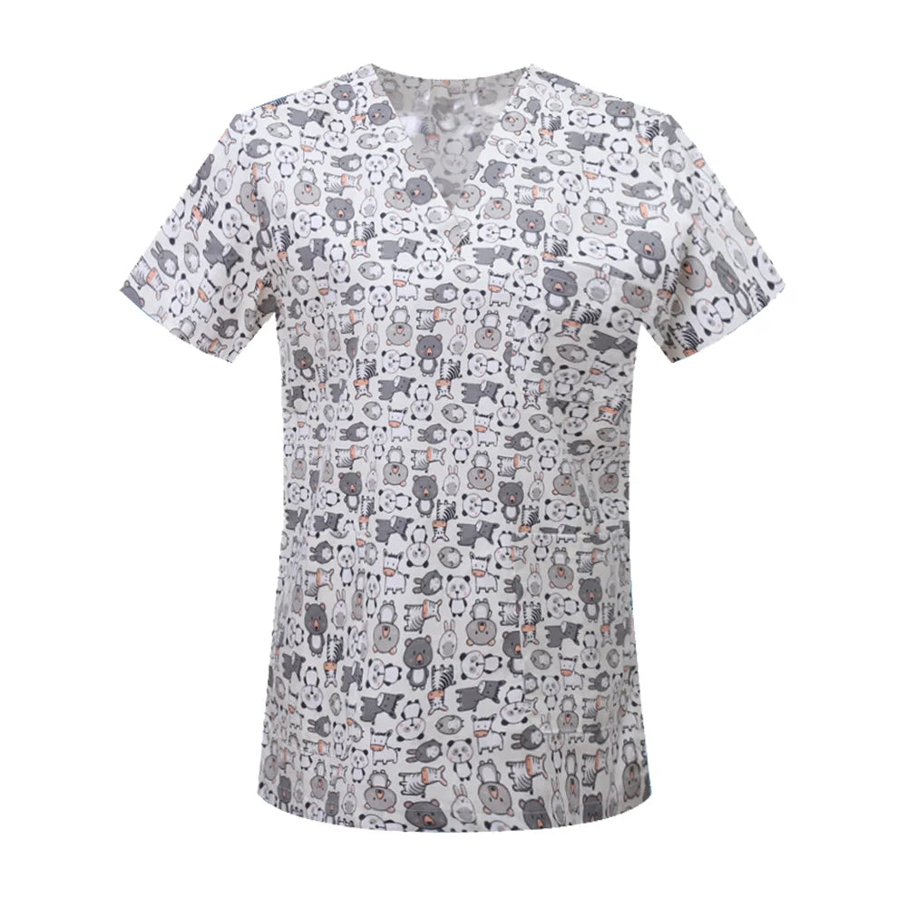 Medrubs Series printed Scrub top