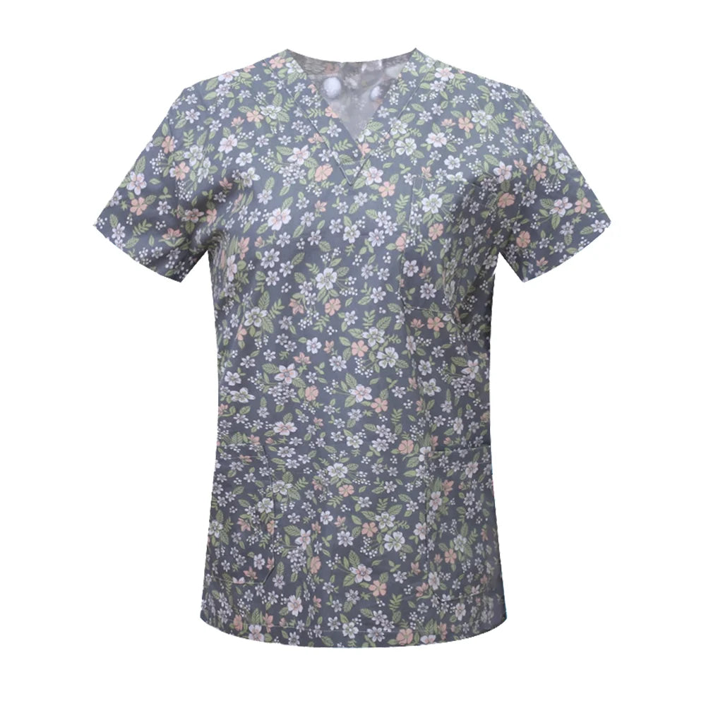 Medrubs Series printed Scrub top