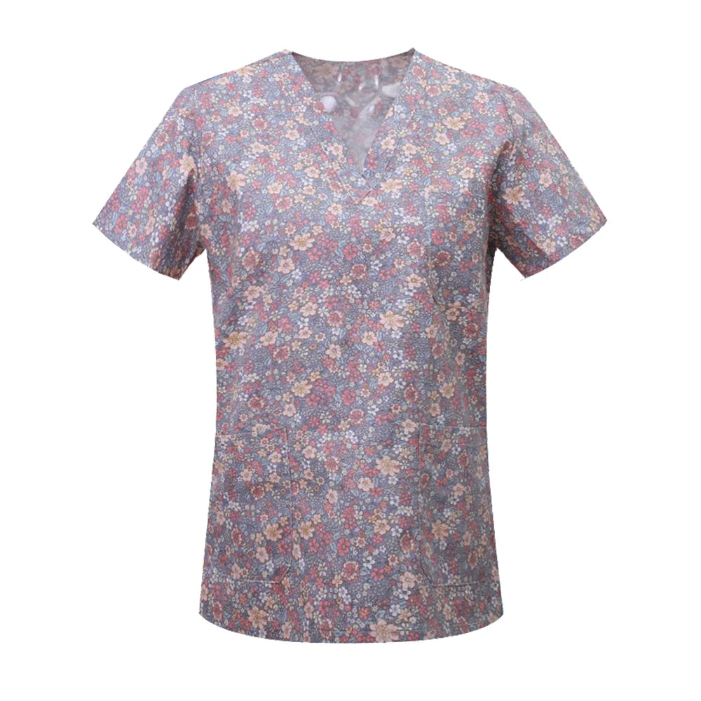 Medrubs Series printed Scrub top