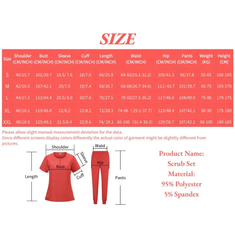 Nurse and Surgeons Clothing Scrubs Set
