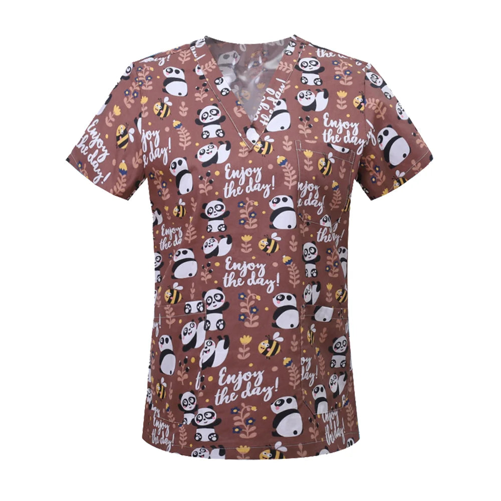 Medrubs Series printed Scrub top