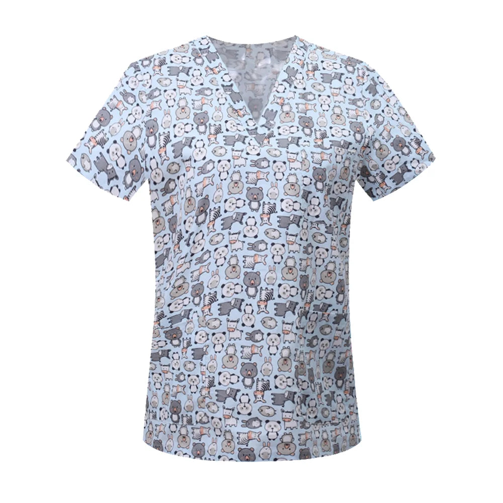 Medrubs Series printed Scrub top