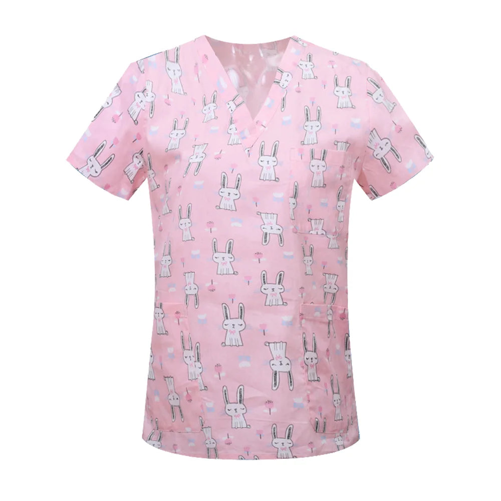 Medrubs Series printed Scrub top