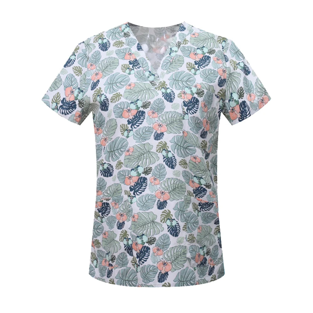 Medrubs Series printed Scrub top